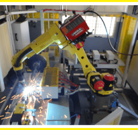 Robotic Welding Cell for Rotary Tine Holder Shaft  Welding